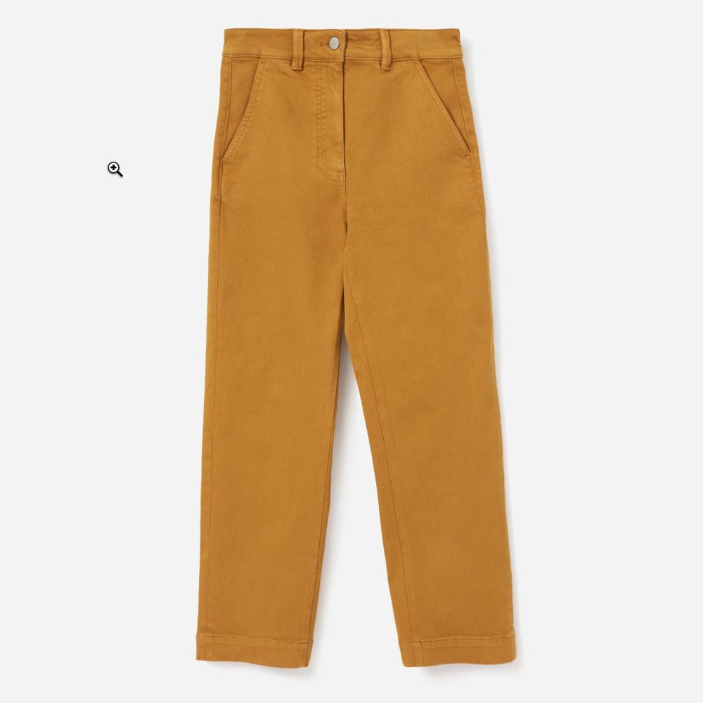 NWT Everlane Straight-Leg Crop Pants - Golden Brown - Size 16